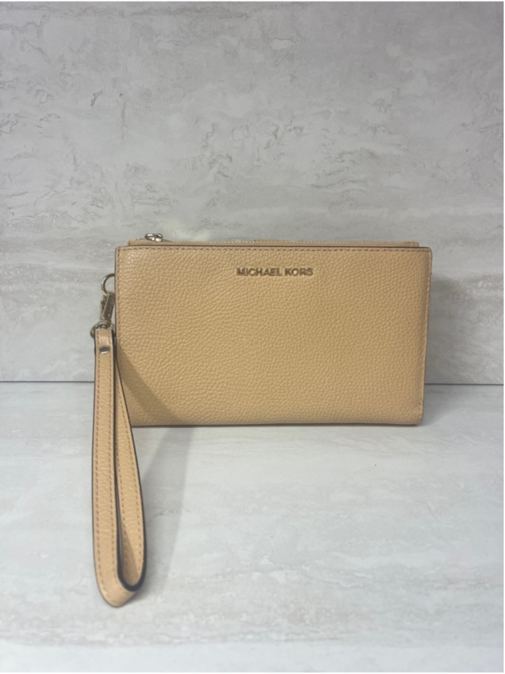 Michael Kors Pebbled Leather Double Zip Wallet/Wristlet